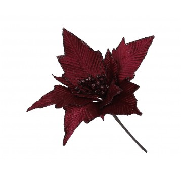 Kwiat poinsecji bordo 35cm