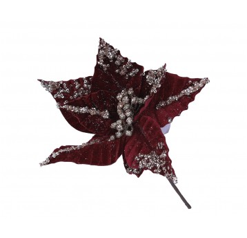 Kwiat poinsecji bordo do kompozycji 35cm