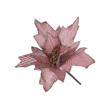 Kwiat poinsecji różowy na łodydze 28cm