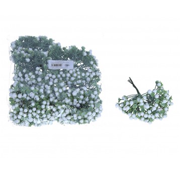 Kwiatki białe w pęczkach 12cm op=10szt