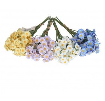 Kwiaty z materiałów włókienniczych mix kol. 27cm