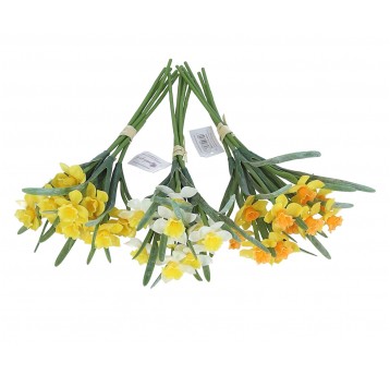 Kwiaty z materiałów włókienniczych mix kol.35cm