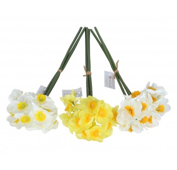Kwiaty z materiałów włókienniczych mix kol.40cm
