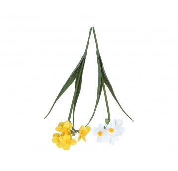 Kwiaty z materiałów włókienniczych mix kol 44cm