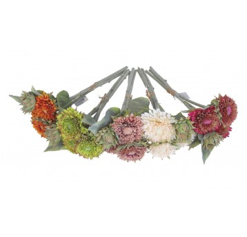 Kwiaty z materiałów włókienniczych mix kol 44cm