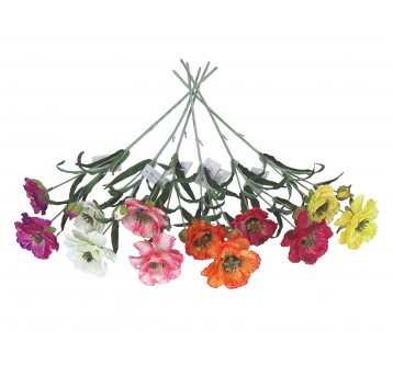 Kwiaty z materiałów włókienniczych mix kol. 51cm