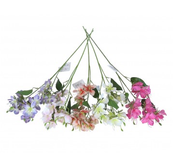 Kwiaty z materiałów włókienniczych mix kol.70cm