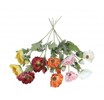 Kwiaty z materiałów włókienniczych mix kol.74cm