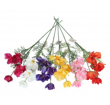 Kwiaty z materiałów włókienniczych mix kol.85cm