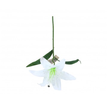 Lilia biała ozdobna na łodydze 56cm