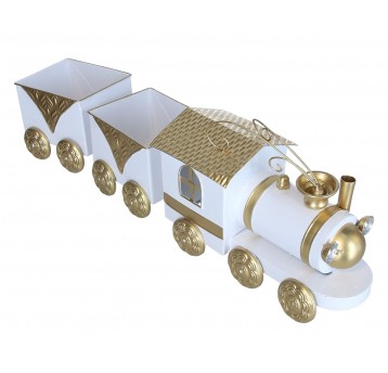 Lokomotywa ozdobna z metalu 75cm/14cm/14cm