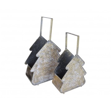 Metalowe naczynia na kompozycje 38cm/32cm/15cm