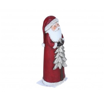Mikołaj czerwony z choinką 14cm