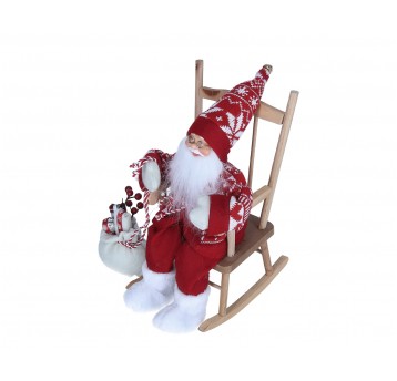 Mikołaj na saniach w czerwonym stroju 33cm/23cm/17