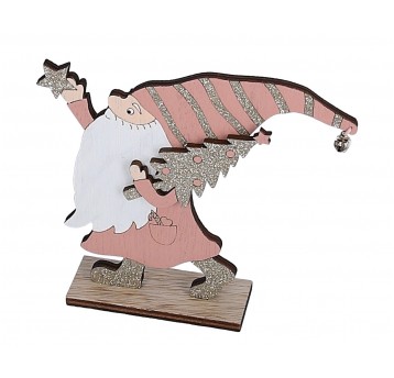 Mikolaj z choinką i gwiazdą 16cm /16cm