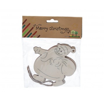 Mikolaj z workiem zawieszka op=3 szt 9cm/8,5cm