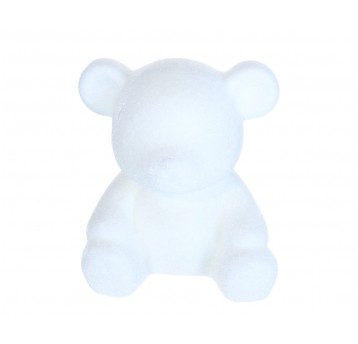 Miś siedzący biały 11 cm