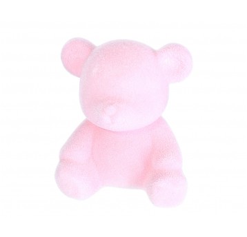 Miś siedzący j. różowy 11 cm