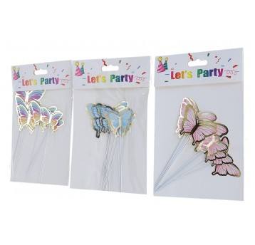 Motylki na piku op=10szt mix op=22cm/15cm