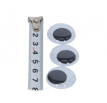 Oczy okr. bez rzęs 25mm 1op=1000 szt.