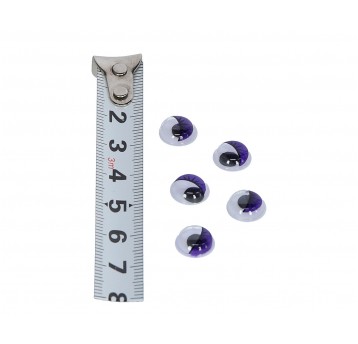 Oczy okr. z rzęsami fiolet 10mm 1op=5000 szt.
