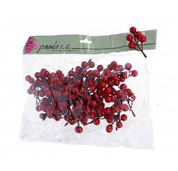 Owoce ozd w kiściach czerwone op=50szt 7cm/4,5cm