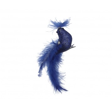 Paw chabrowy z brokatem na klipsie 5cm/20cm