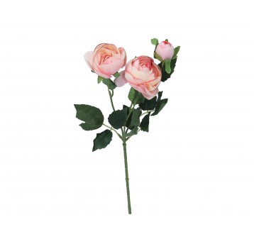 Pełnik róźowy 3 kwiaty na łodydze 43cm