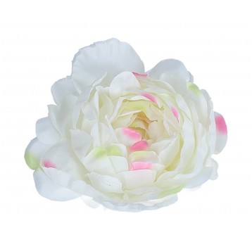 Peonia wyrobowa biala z rózem op=6szt h7cm d14cm