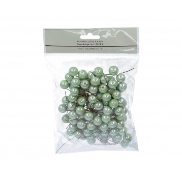 Perełki na piku zielone op=100szt śr17mm