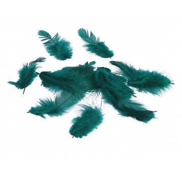 Pióra c.zielone róźne rozmiary 10cm/4cm