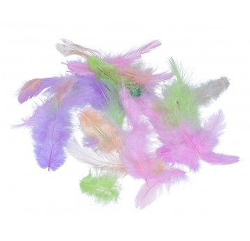 Pióra kolorowe 10cm/8cm/4cm