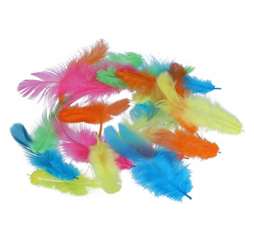 Pióra kolorowe 10cm/8cm/5cm