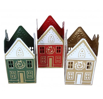 Pojemnik ozdobny z metalu mix 3kol 12cm/12cm/23cm