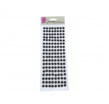 Półperełki 18rz x 8szt. czarne 10mm