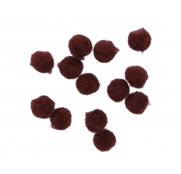 Pompony 1000 szt. brązowe 1,5 cm