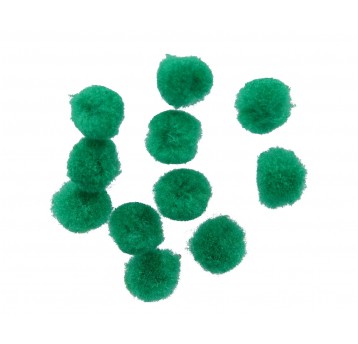 Pompony 1000 szt. c. zielone 1,5 cm