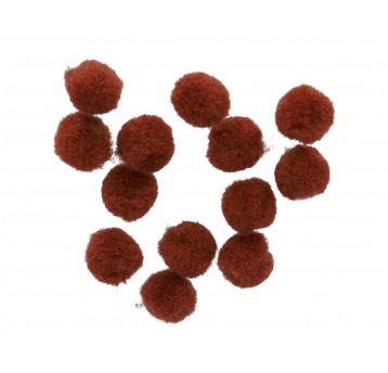 Pompony 1000 szt. czekoladowe 1,5 cm