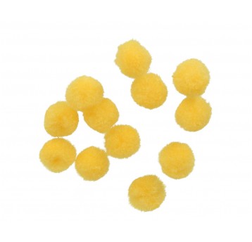 Pompony 1000 szt. żółte 1,5 cm