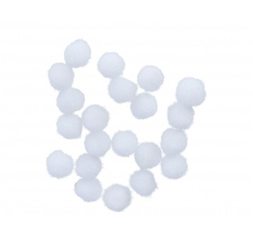 Pompony 2000 szt.białe 1 cm