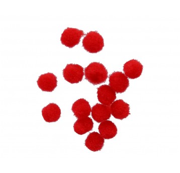 Pompony 2000 szt.czerwone 1 cm