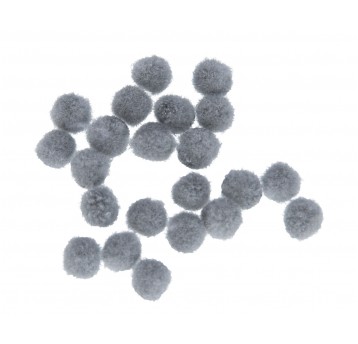Pompony 2000 szt. szare 1 cm