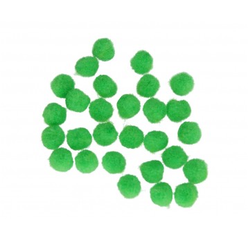 Pompony 2000 szt. zielone 1 cm