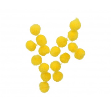 Pompony 2000 szt. żółte 1 cm