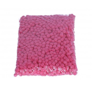Pompony c.różowe 1 cm, op.=2000 szt.