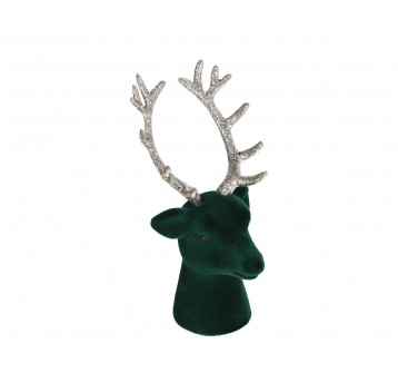 Poroże renifera zielono-złote 18cm/10cm