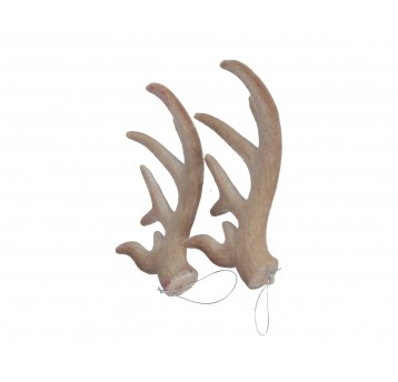 Poroże z beżowego weluru- para17cm/9cm
