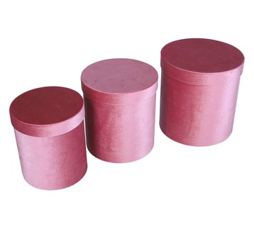 Pudełka okrągłe z weluru s/3 śr 23cm/25cm