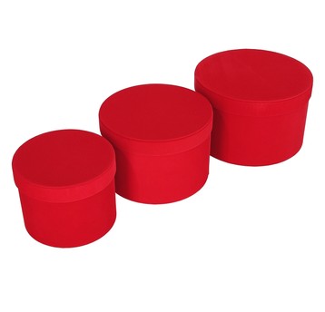 Pudełka okrągłe z weluru s/3 śr 25cm/16cm