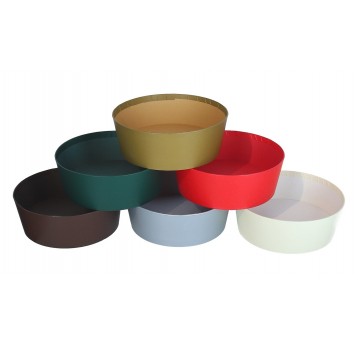 Pudełka tekturowe mix kol śr 25cm/9cm